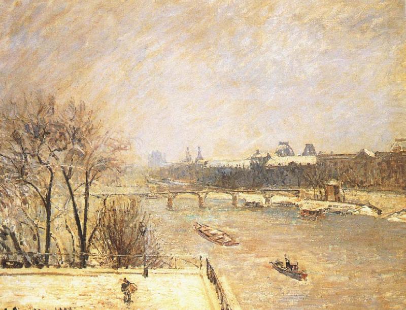 Morning snow, Camille Pissarro